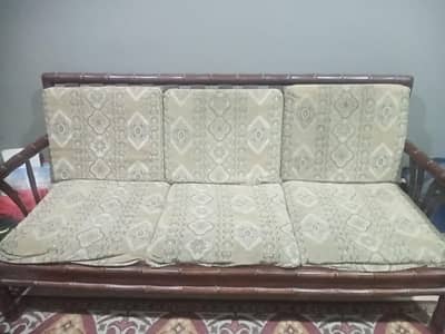 Dark Wooden Sofa Set