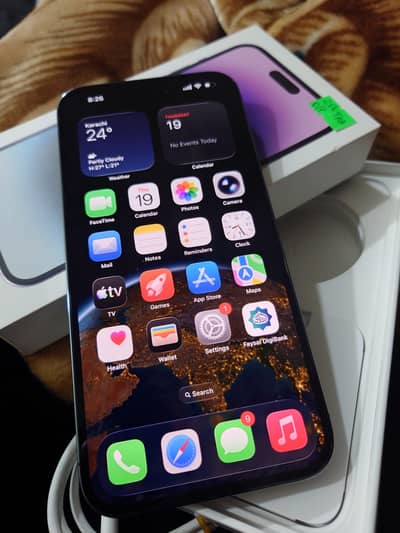 Apple iPhone 14 Pro Max - Purple - 10/10 256GB 88% with Box and Acc