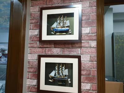 Two Wall hangings ship model