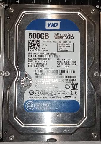 2x 500GB Hard Drives – 100% Working – Best for PC / CCTV Storage
