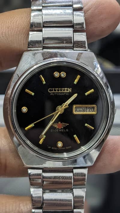 Citizen Eagle 7 Automatic - Jet Black Dial - 21 Jewels