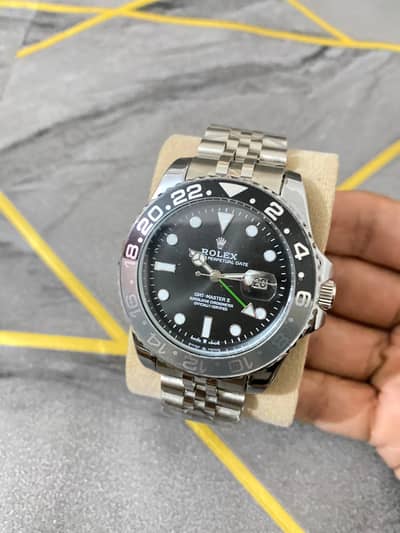 Roleex Style GMT Master – Black & Grey Bezel (Phantom Edition)