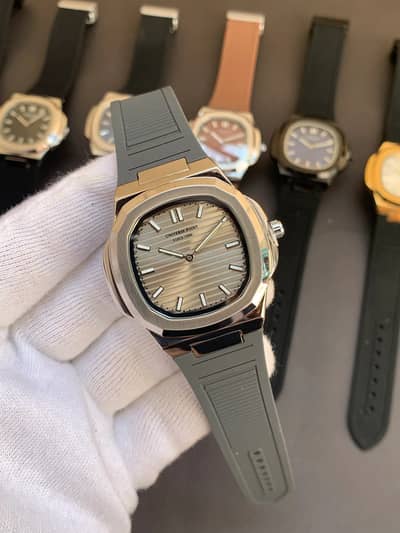 Luxury Stainless Steel Men’s Watch – Grey Dial, Date Display, Premium