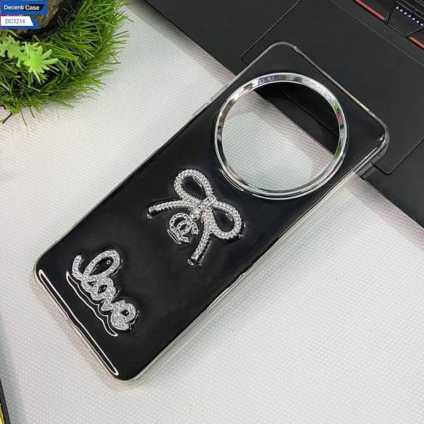 Xiaomi Poco C75 3D Love Heart Cover Candy Color Bow Soft Silicon Case