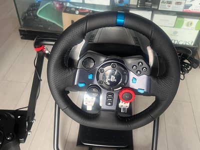 LOGITECHG G29+SHIFTER+LOGITECH STAND IN MINT CONDITION AT MY GAMES