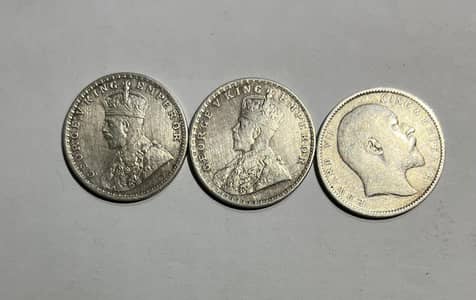 3 antique coins for sale pure silver one coin is from 1907