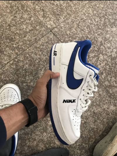Nike Air Force Shoes 1 ’07 – US 8.5 – White/Blue – Clean Condition