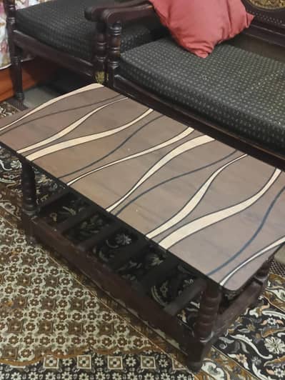 Chinioti sofa set 4 seater with table