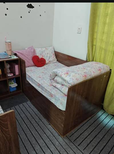 kids bed available with mattress included &side table