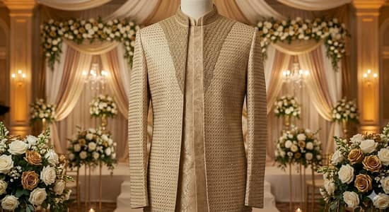 Groom Wedding Barat wear Fully embroidered set