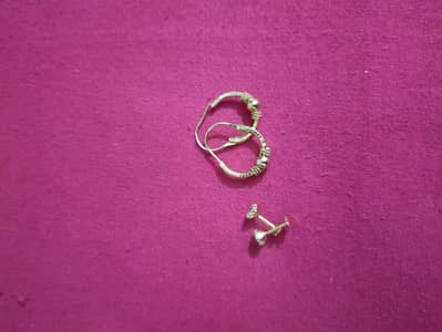 silver gold plated earings and tops