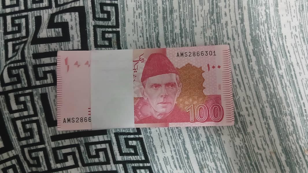 New 100 rupees notes bundle 0