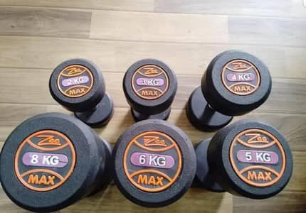 Zee Max Dumbbells Rubber Coated and Premium quality limited Stock