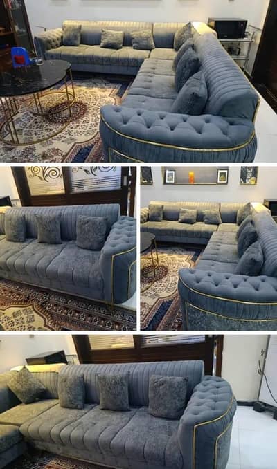 7 seater L shape sofa set good Condition