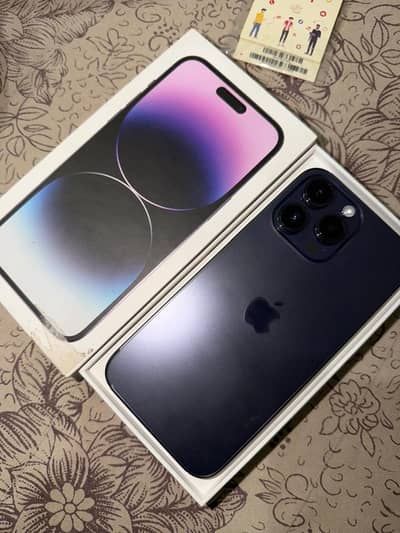 Iphone 14promax deep pruple with box