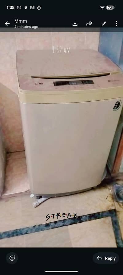 washing machine  used dry bulkul ok ha washing issue ha leek Hoti ha