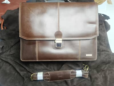 Cow leather laptop bag