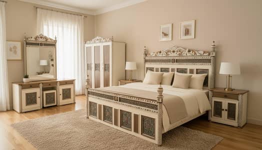 Luxury Royal Bedroom Set (5-Piece) | Premium Deco Paint