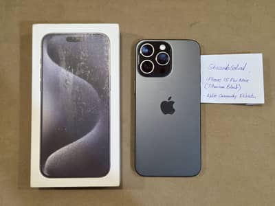 iPhone 15 Pro Max 256gb (Black Titanium) PTA Approved