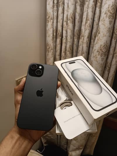 iphone 15 under warranty with box and original cable