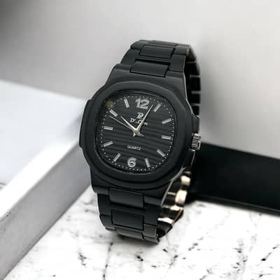 Black analog watch