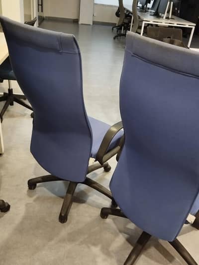 2 Blue Office Chairs Blue
