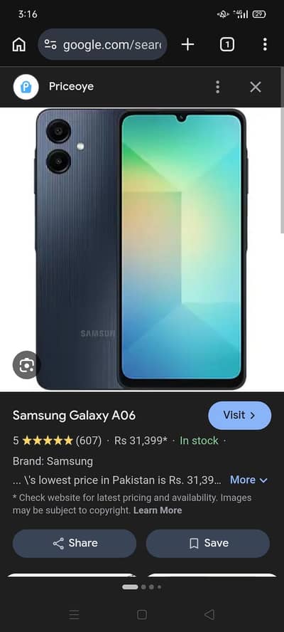 Samsung a06.4gb 128