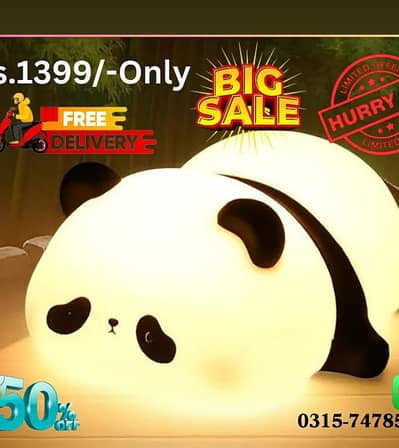 Jellyfish Lamp & Silicon Cute Panda, Rabbit, Unicorn Multicolor Lamps