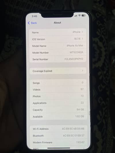 iPhone XS Max PTA Approved 64 Gb