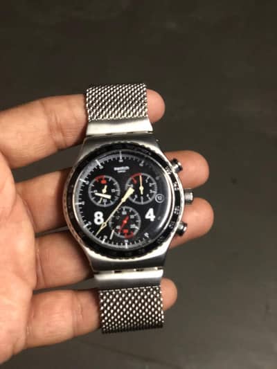 Swiss Swatch YVS401GB Black Dial