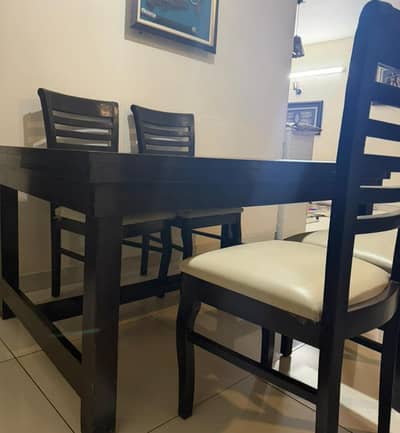 wooden dining table 6 seater