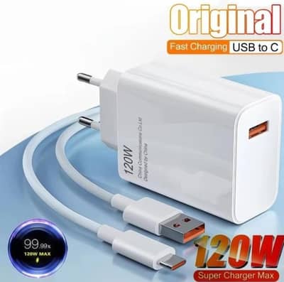 Supervooc 120W Fast Charger PD With Fast Charging Cable