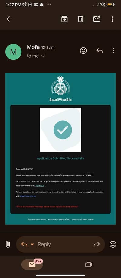 visa clear to sent to embassy
