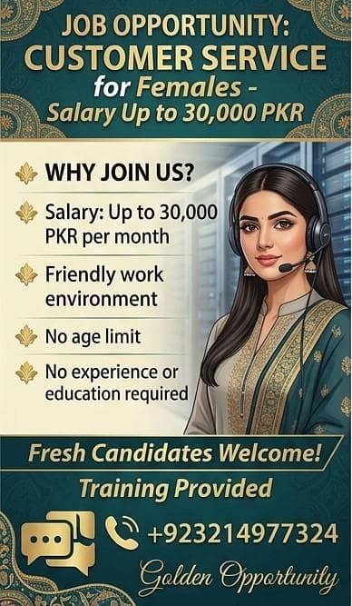 Female Customer Support Job – Friendly Work Environment