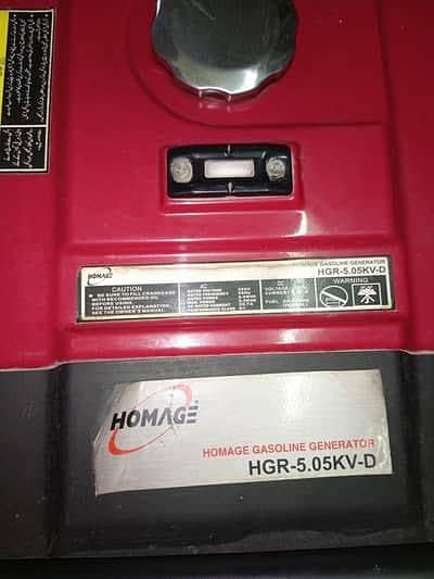 homage 5.5kv Petrol and gas  generator