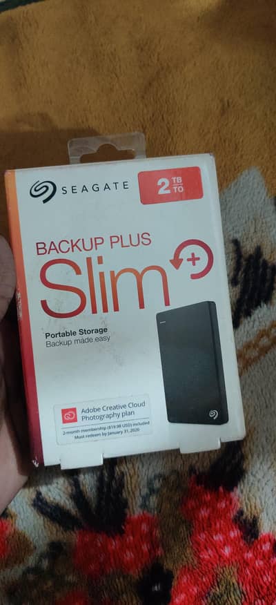 Seagate Backup Plus Slim 2tb Portable External Hard Drive For Sale. .