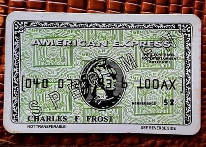American Express Vintage Specimen Card – Collectible Item