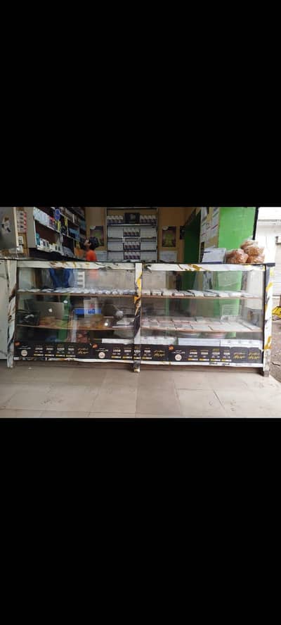 Counter for accessory and wall racks available whatsapp 03042222966