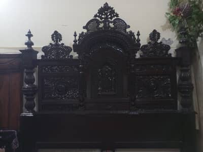 asal chinioty bed with side table for sale