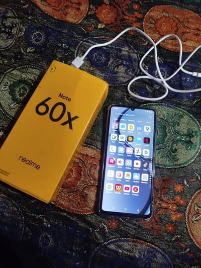Realme note 60x with box and waranty