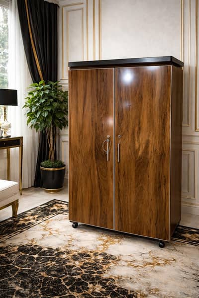 Premium Wooden Wardrobe / Cupboard – 2 Door | Strong & Stylish