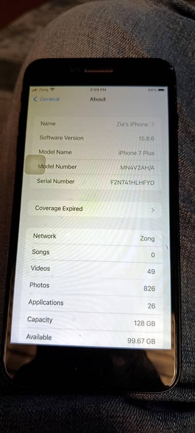 iphone 7 plus 128 GB PTA Approved