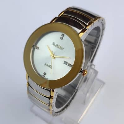 Rado Men's Stainless Steel Analog Watch Gold Tone Bracelet