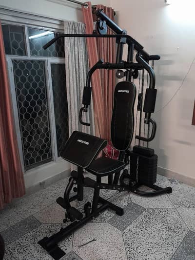 multi gym home station butterfly lat pull down bench press chest rod