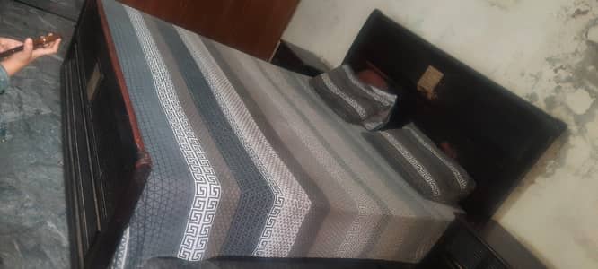 Solid Wooden +MDF bed set