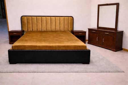 wooden bed set complete