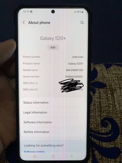 Samsung s20 plus 8+128 non pta but 2sim warking contact 03025872079