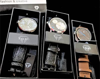 Tomi T series Leather strap Watches