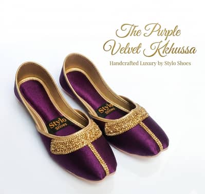 Purple Velvet Khussa