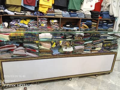 shop counters, racking & china fitting for sale